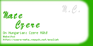 mate czere business card