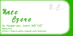 mate czere business card